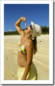 Lisa on the beach at Inskip