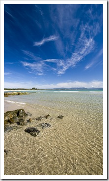 Crystal clear water at Clarkes Beach