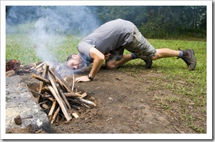 Sam working on the fire in Mebbin National Park