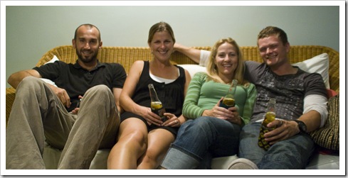 Sam, Lisa, Cheryl and Chris in Coolum