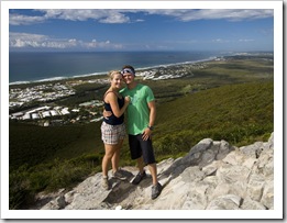 Cheryl and Chris at the top of Mount Coolum