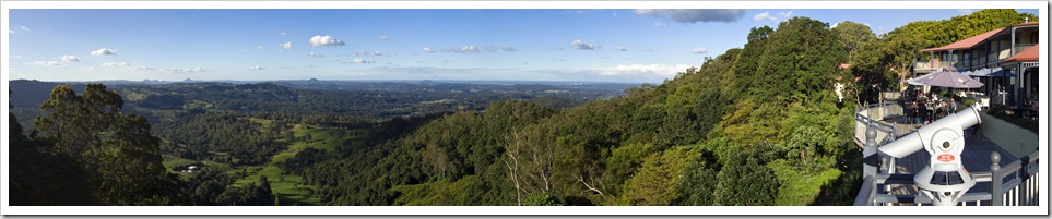 Panoramic view of the Sunshine Coast from Montville