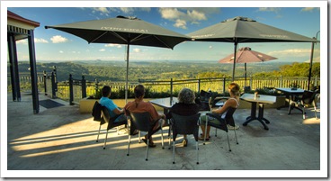 Enjoying an afternoon drink with a view in Montville