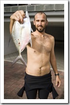 A nice sized trevally from the reef below Point Arkwright