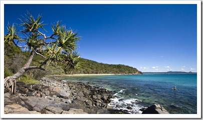 Randy waiting for a wave at Tea Tree Bay