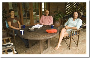 Lisa, Andy and Allyson on the farm