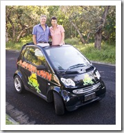 Mum and Steve in their ride