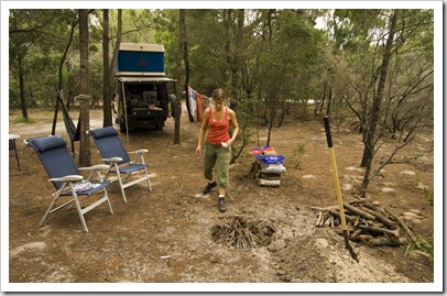 Camping for the night at Inskip