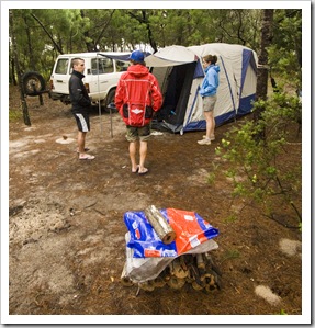 Chris, James and Sarah at Inskip before heading over to Fraser Island