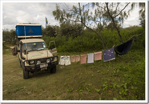 The Tank at our first campsite at Wongai