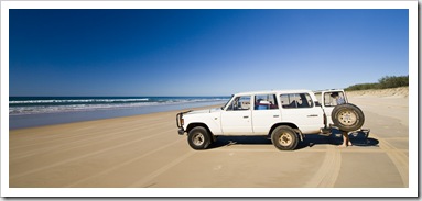 Bessie on Fraser Island's eastern beach