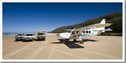 The Tank, Peter and Bessie next to the plane that transports the rangers to and from the island