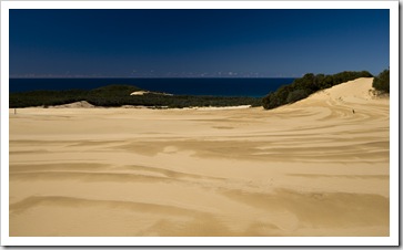 The Wungul Sandblow with Fraser's eastern beach in the distance