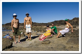 Chris, Sam, Sarah, James and Lisa at Champagne Pools