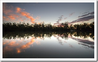 Sunset on the banks of the Dawson River near Moura