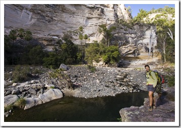 Lisa near the end of Carnarvon Gorge