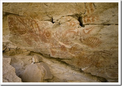 Aboriginal artwork in Cathedral Cave