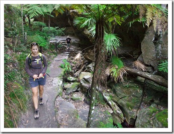 Lisa on the way out of Ward's Canyon