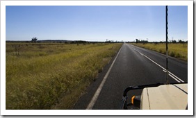 Through the open expanses on the way back to the coast from Emerald