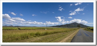 Seemingly endless sugar cane fields around Mackay