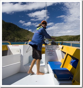 Our jovial deck hand Cam