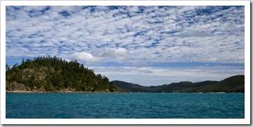 Yachts in for a break at a secluded cove on Whitsunday Island