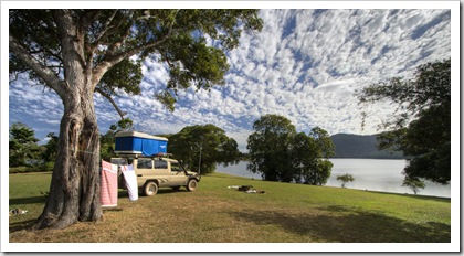 Our awesome campsite on Lake Tinaroo