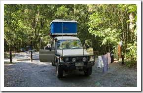 Camping at Noah Beach near Cape Tribulation