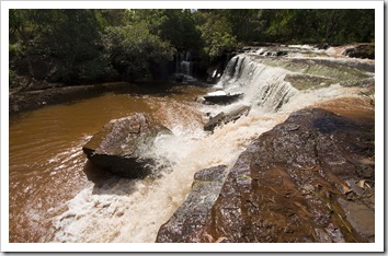 One of the falls on the way into Lakefield National Park