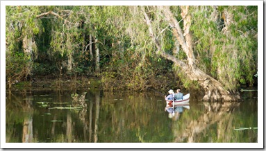 Braving the crocodiles for a chance at some Barramundi in Horseshoe Lagoon