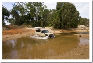 One of the many water crossings along Battle Camp Road in Lakefield National Park