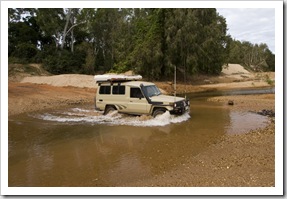 One of the many water crossings along Battle Camp Road in Lakefield National Park