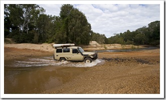One of the many water crossings along Battle Camp Road in Lakefield National Park