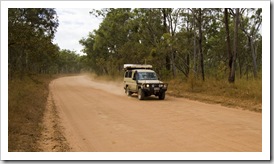 Lots of dust and red dirt in Lakefield National Park