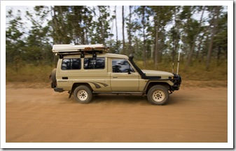 Lots of dust and red dirt in Lakefield National Park