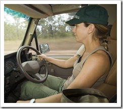 Lisa piloting The Tank