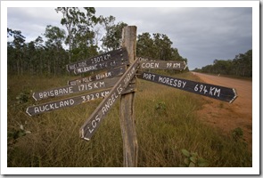 On the road out of Lakefield to Musgrave