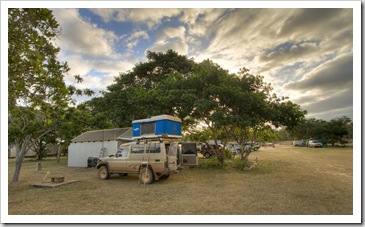 Camped at the hotel in Laura