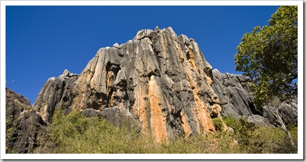 Striking rock faces leading into The Archways near Mungana