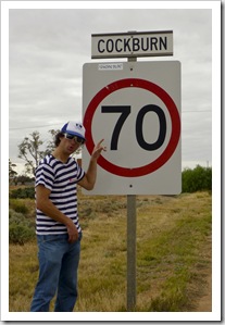 Chris on his way through central Australia