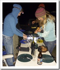 Tending to the salad at Waddy Point