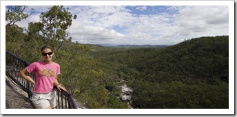 Lisa standing above the gorge formed by Davies Creek