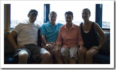 Oliver, Steve, Jenni and Lisa in the Hinterland Aviation lounge