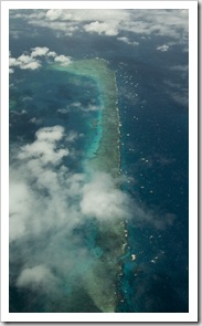 Brilliant view of the Great Barrier Reef on the way north to Lizard Island