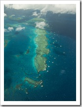 Brilliant view of the Great Barrier Reef on the way north to Lizard Island