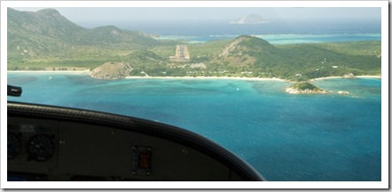 Coming in to land on Lizard Island