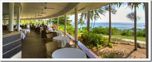 Lizard Island Resort dining facilities overlooking Anchor Bay