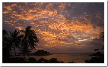 Anchor Bay sunset from the Lizard Island Resort dining room