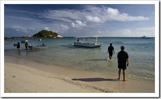 Getting ready for a day diving on the outer reef