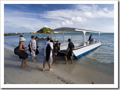 Getting ready for a day diving on the outer reef